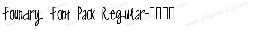 Foundry Font Pack Regular字体转换